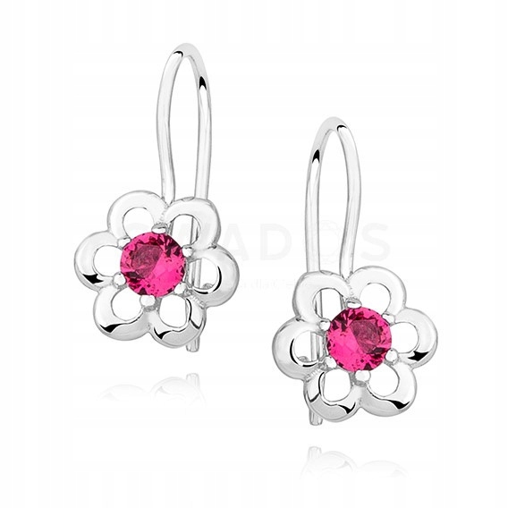 Strieborné náušnice PR. 925 Ruby Zirconia