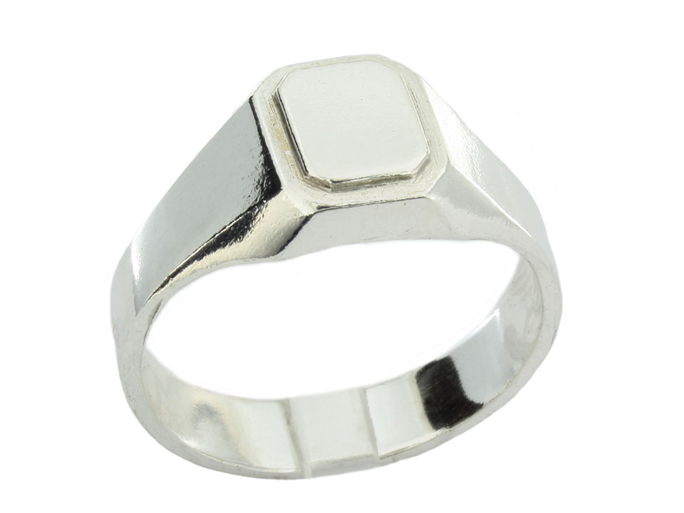 Striebro 0, 925 Men's Signet 23 Smooth