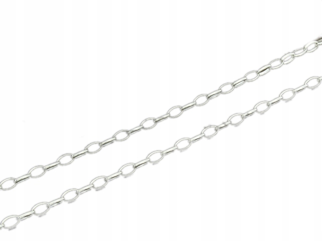 Striebro 0,925 reťaz R40 Ankier Oval 80 cm