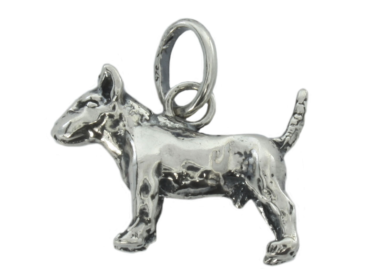 Striebro 0,925 prívesok Bull Terrier Pit Pit Figurine Dog