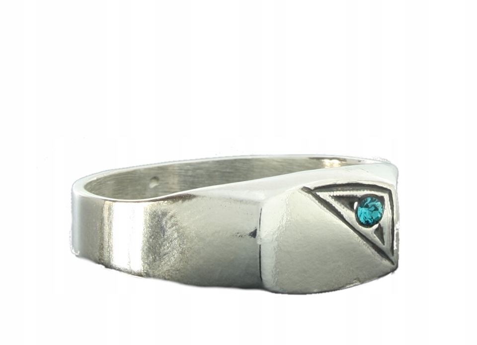 Striebro 925 Men's Signet Ženy 25 zelených zirkónov
