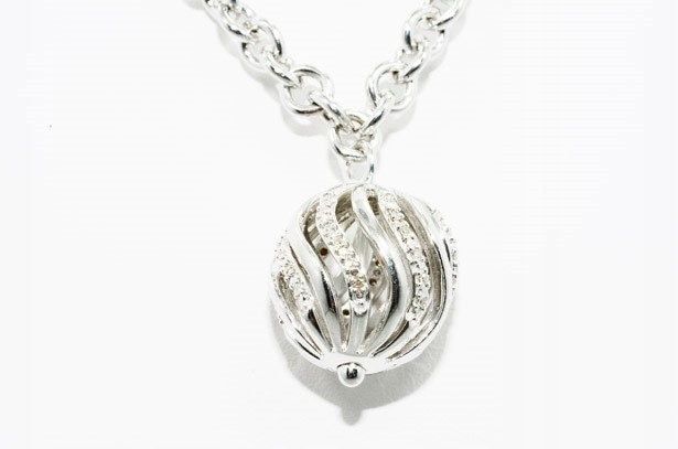 Náhrdelník z 925 striebra s diamantmi 0,20 ct