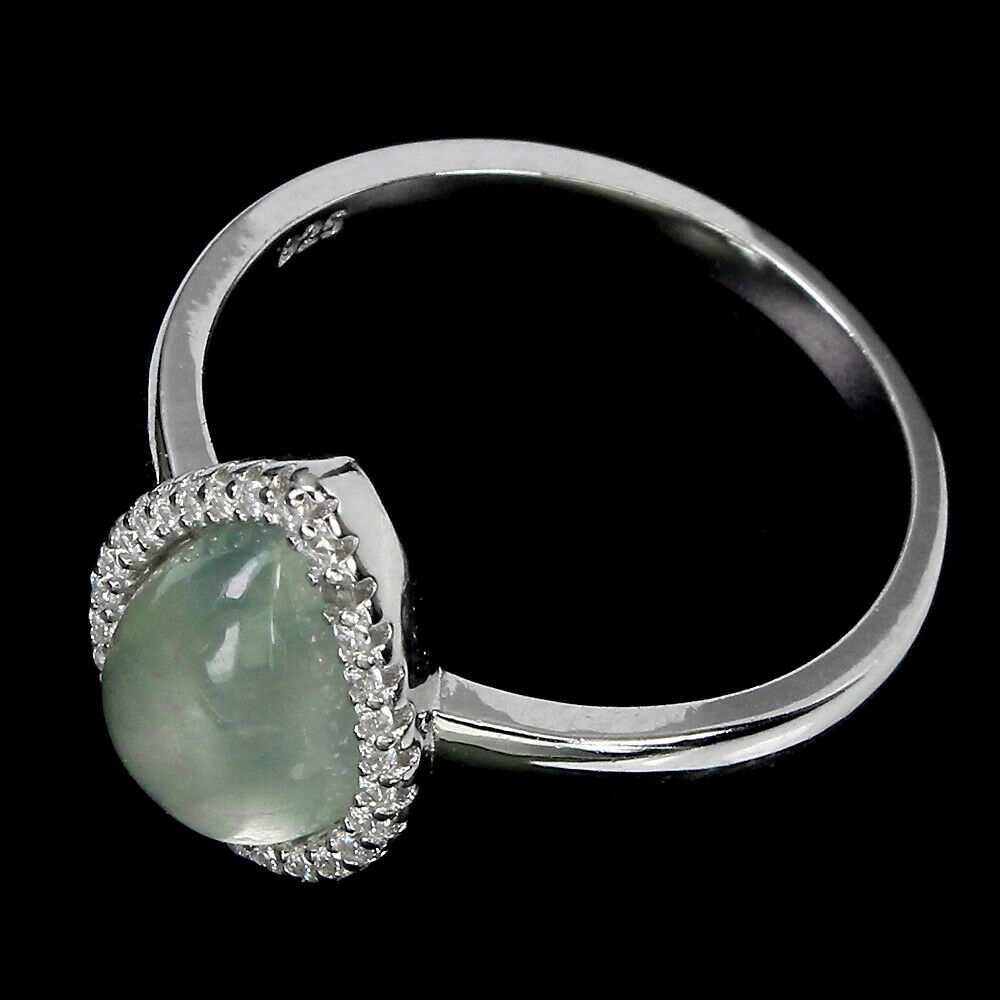 Prsteň 925 strieborný perhenit 9x6mm, veľkosť 18,5