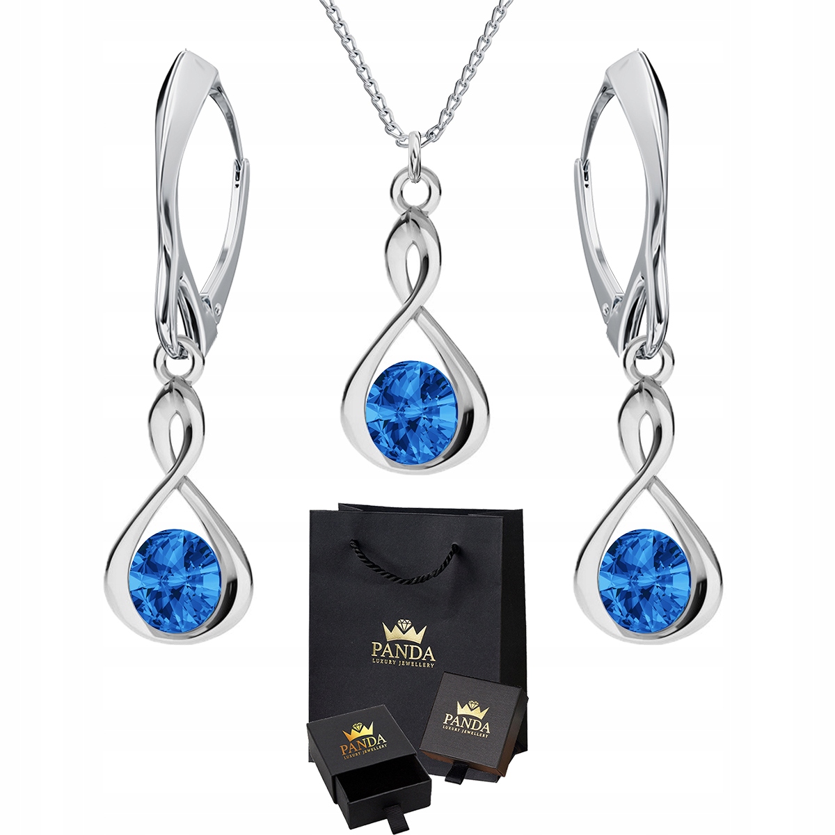 Striebro Infinity Swarovski Šperky