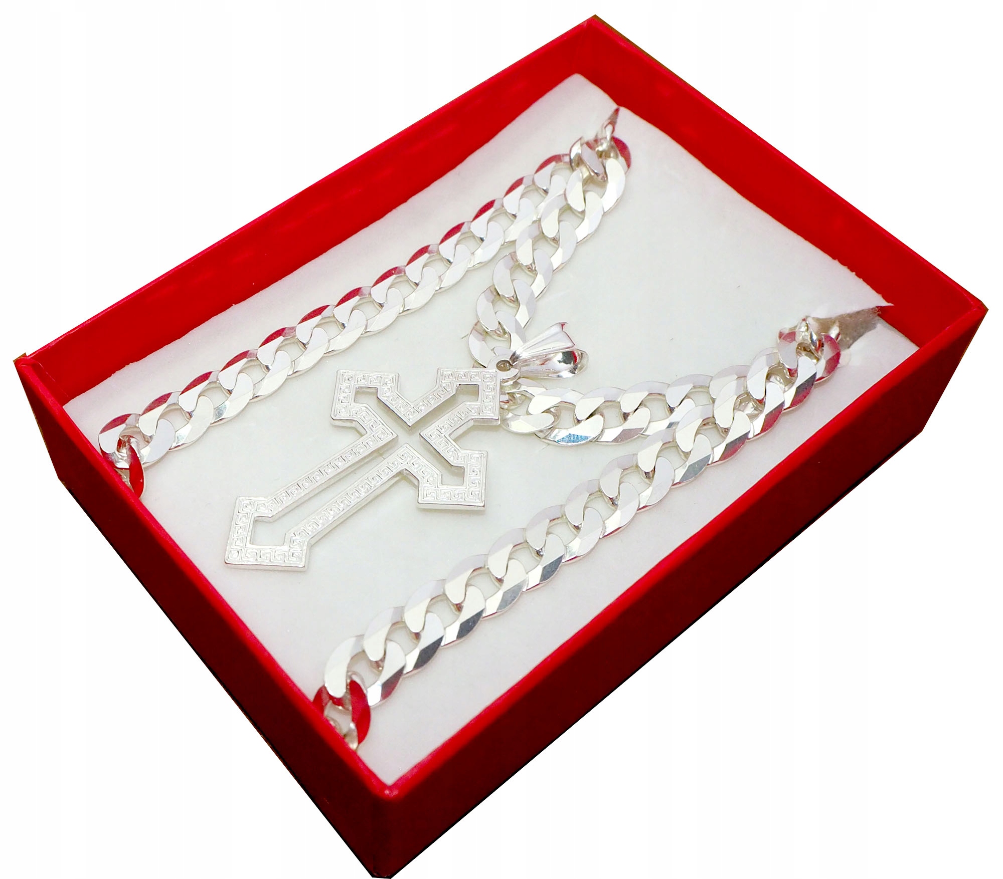 Strieborný reťazec 60 cm + krížový darček