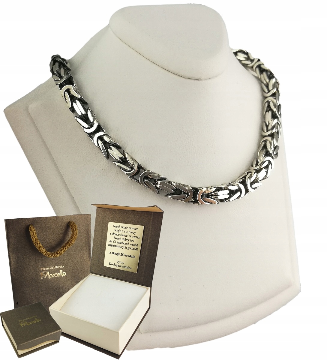Strieborný mužský reťazec 4 mm oxidovaný