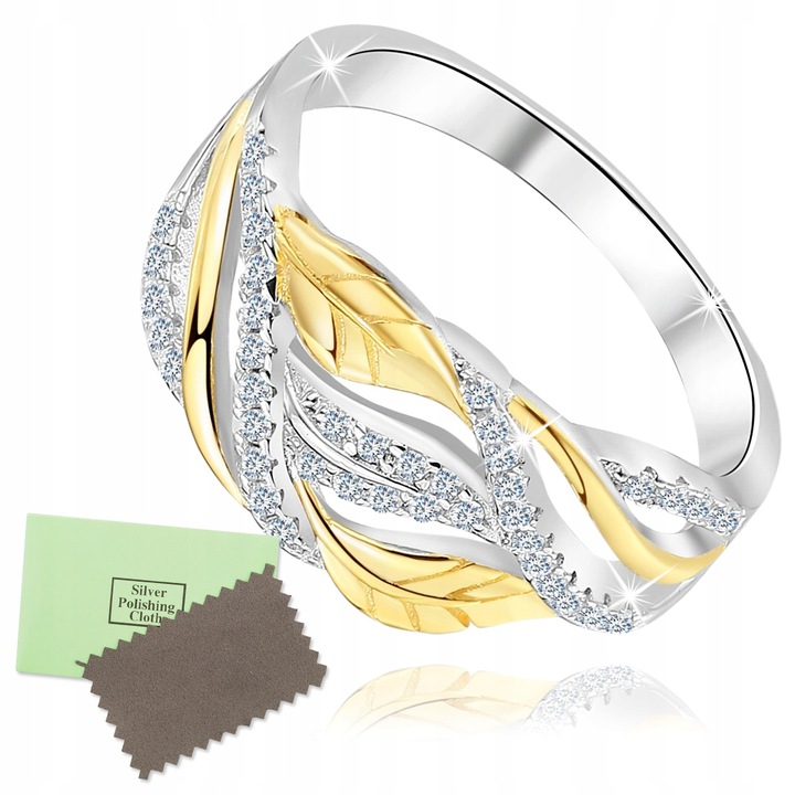 Strieborný prsteň.SILVER 925 ZLATÝ