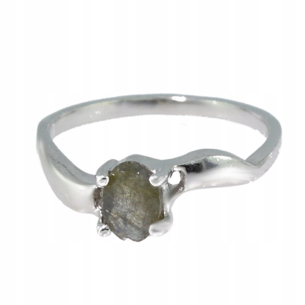 Strieborný prsteň labradoritu 18-04