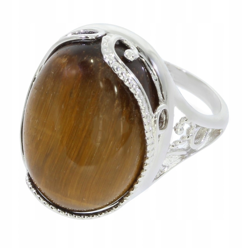 Strieborný prsteň s tigrím okom 50-11