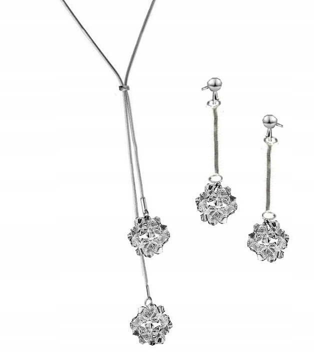 Strieborná sada náušníc Swarovski