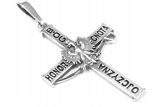 Silver Cross God Honor Homeland Silver 925