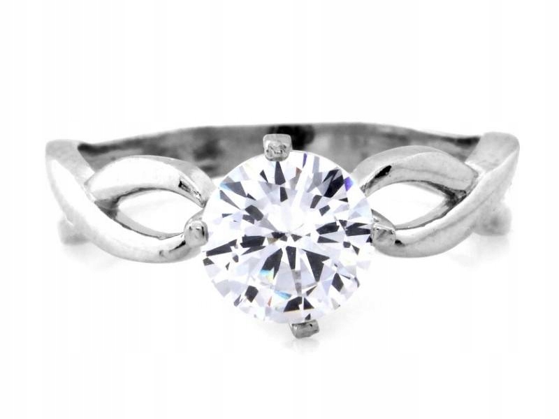 Strieborný prsteň 925 elegantný s zirkónom 17R