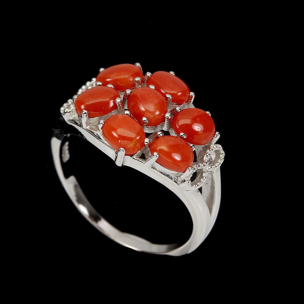 Korálkový strieborný prsteň, prírodný, 19,5 mm