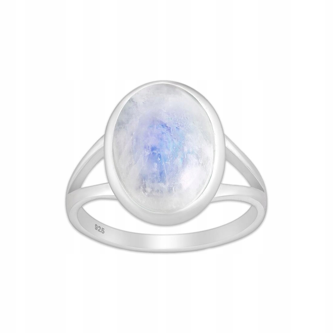 Strieborný prsteň s Moonstone veľkosť 11