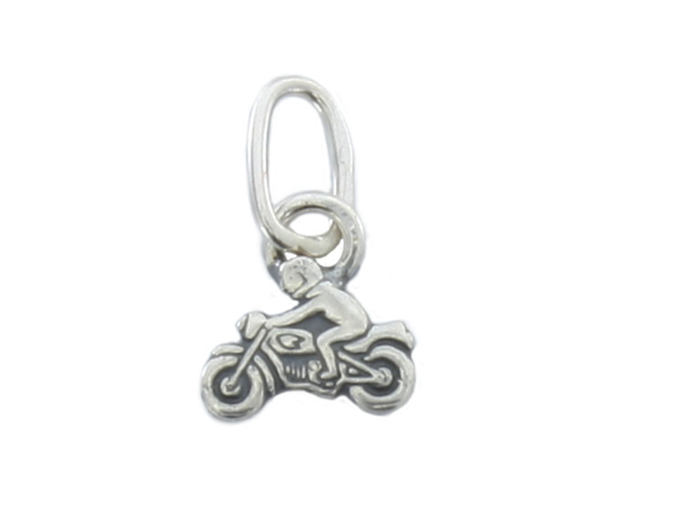 Striebro Pendant Motocykel Motocykel Tiny Junak 09