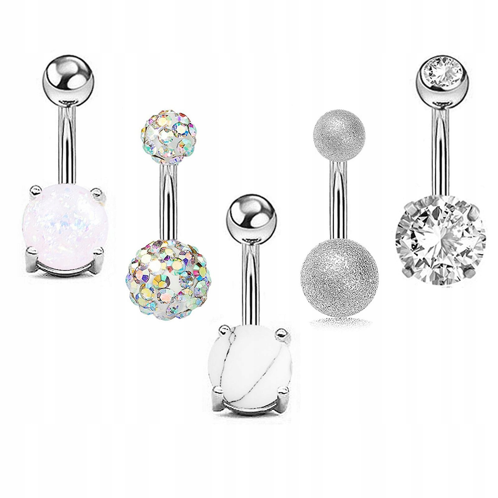 Silver-5pcs/pupok set krátke antiallergie pohodlie