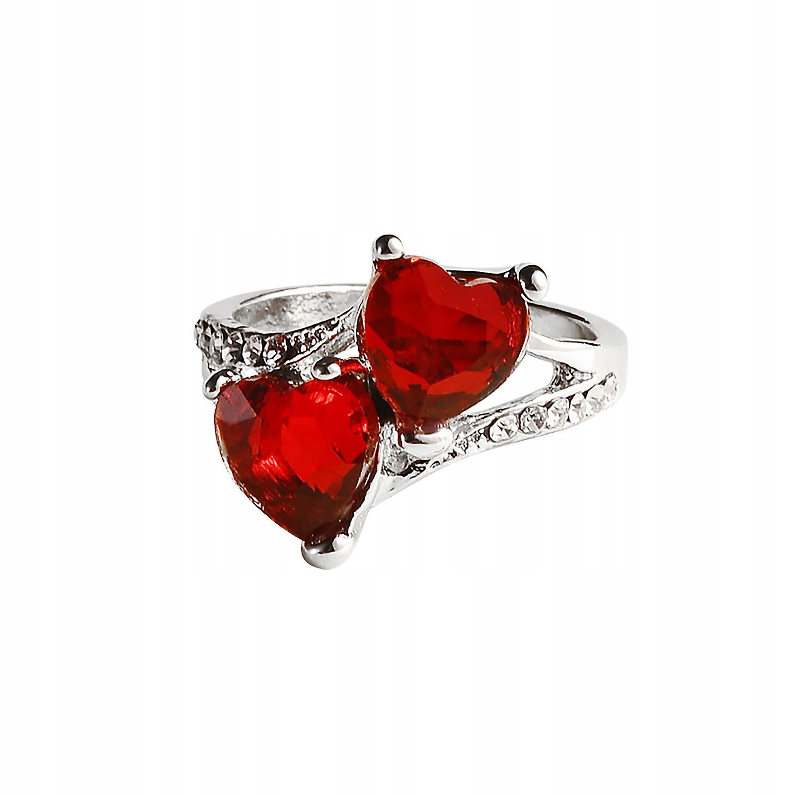 Strieborné módne striebro Full Diamond Ring Love