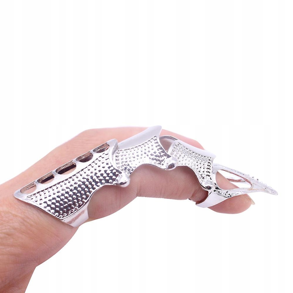 Silver-Punk Rock Scroll Rings Common Coll