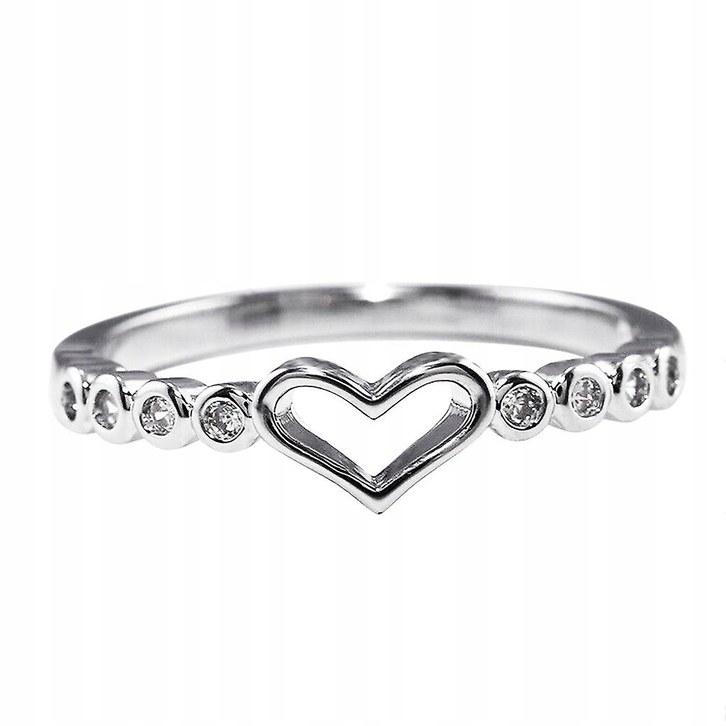 Strieborný rose Gold Diamond Ring Prírodný biely rom