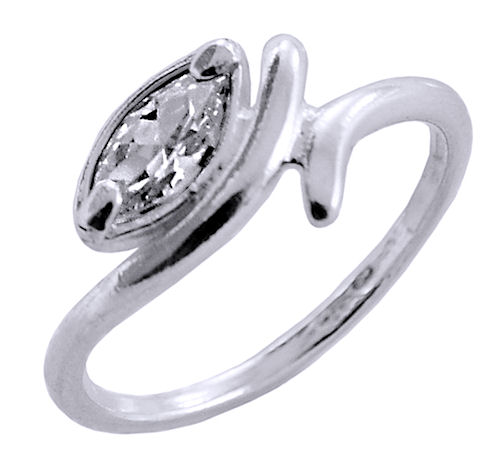 Mincový prsteň s kubickým zirkónom SILVER 925 r15