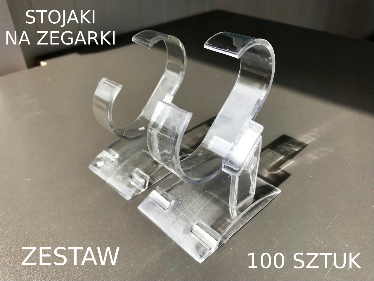 Stojan na hodinky Plexi STRONG 100 kusov M alebo XL