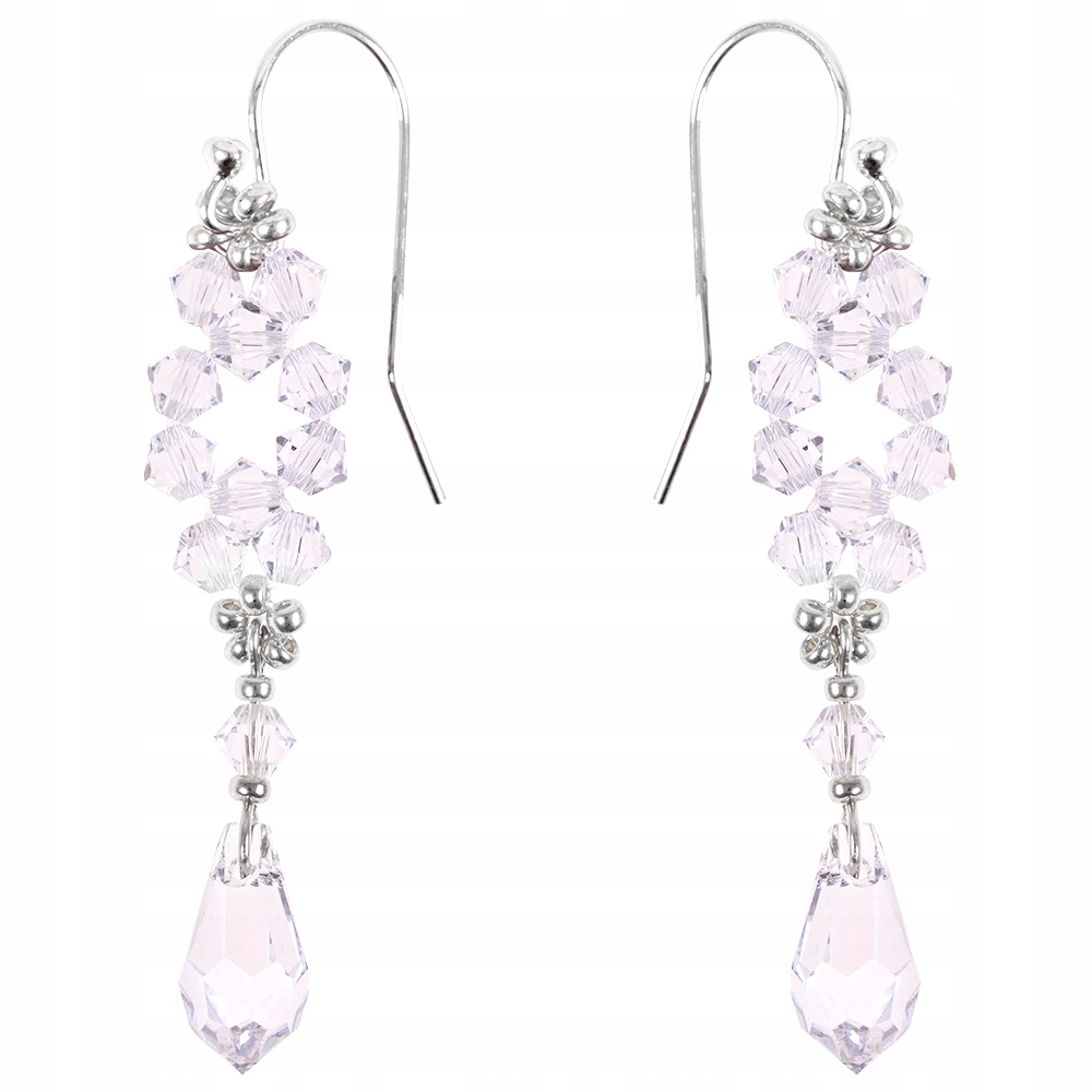 Decentné náušnice s kryštálmi od kvapiek SWAROVSKI