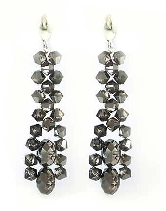 Swarovski strieborné svadobné náušnice KL12 svadobné HIT