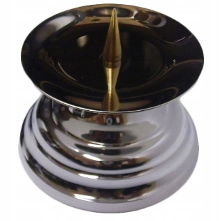 H6cm Chrome Altár Candlestick - 41823