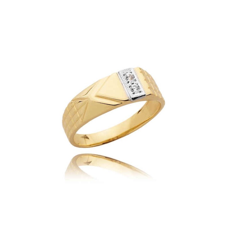 Muži S12 Sygnet s diamantmi 0,08ct