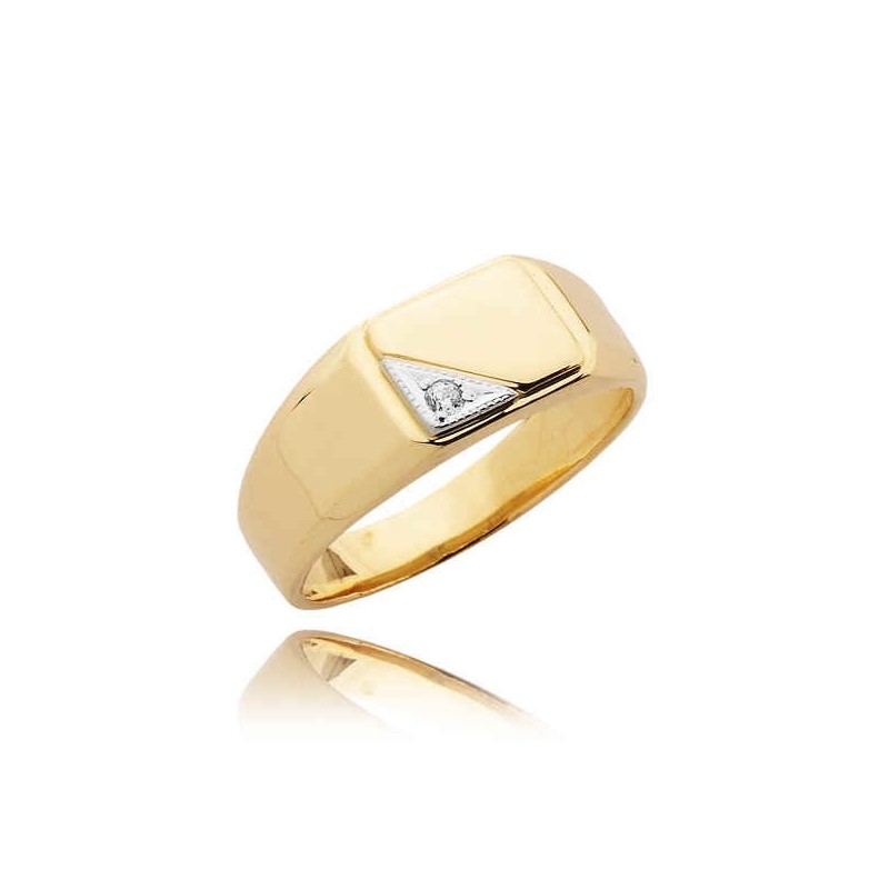 Pánska S17 Sygnet s diamantom 0,03Ct