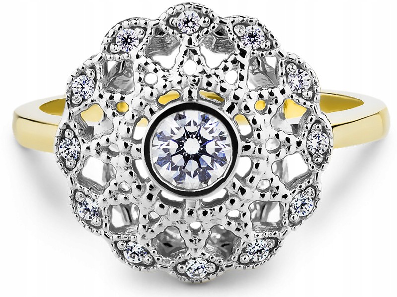 Zlatý prsteň Noble Elegance (585)
