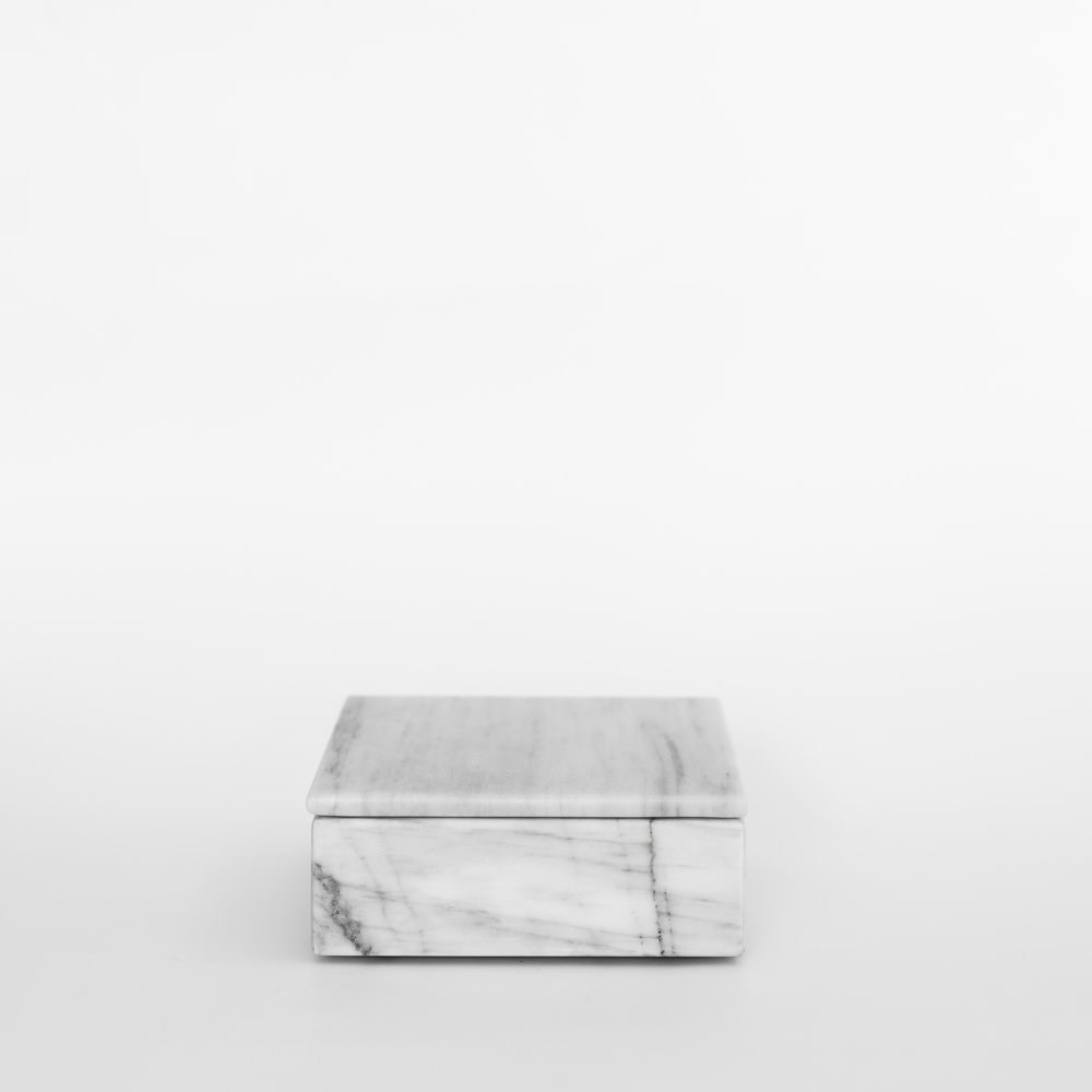 MARBLE TRAY MARBLE CASE CARRARA 15X15