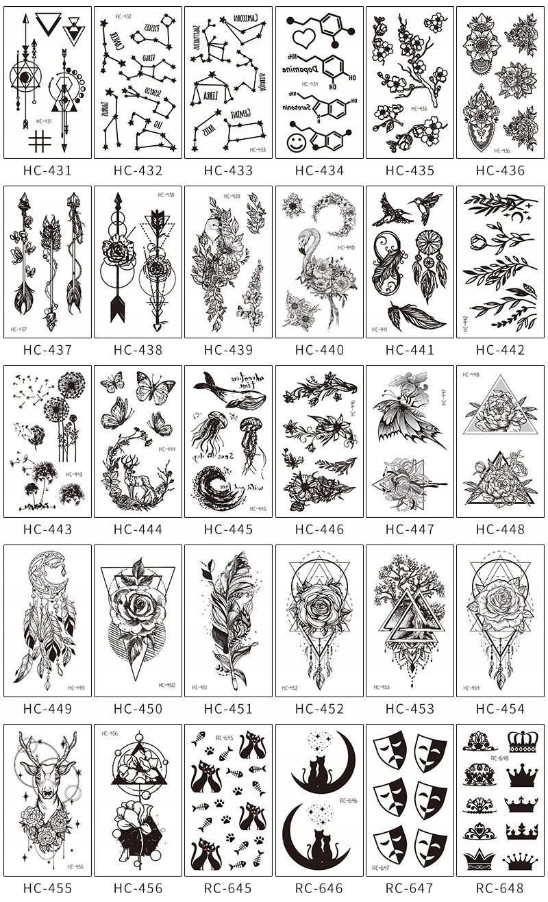 Tetovačky - Dočasné tetovanie Waspendy Finger Words Tatto Face
