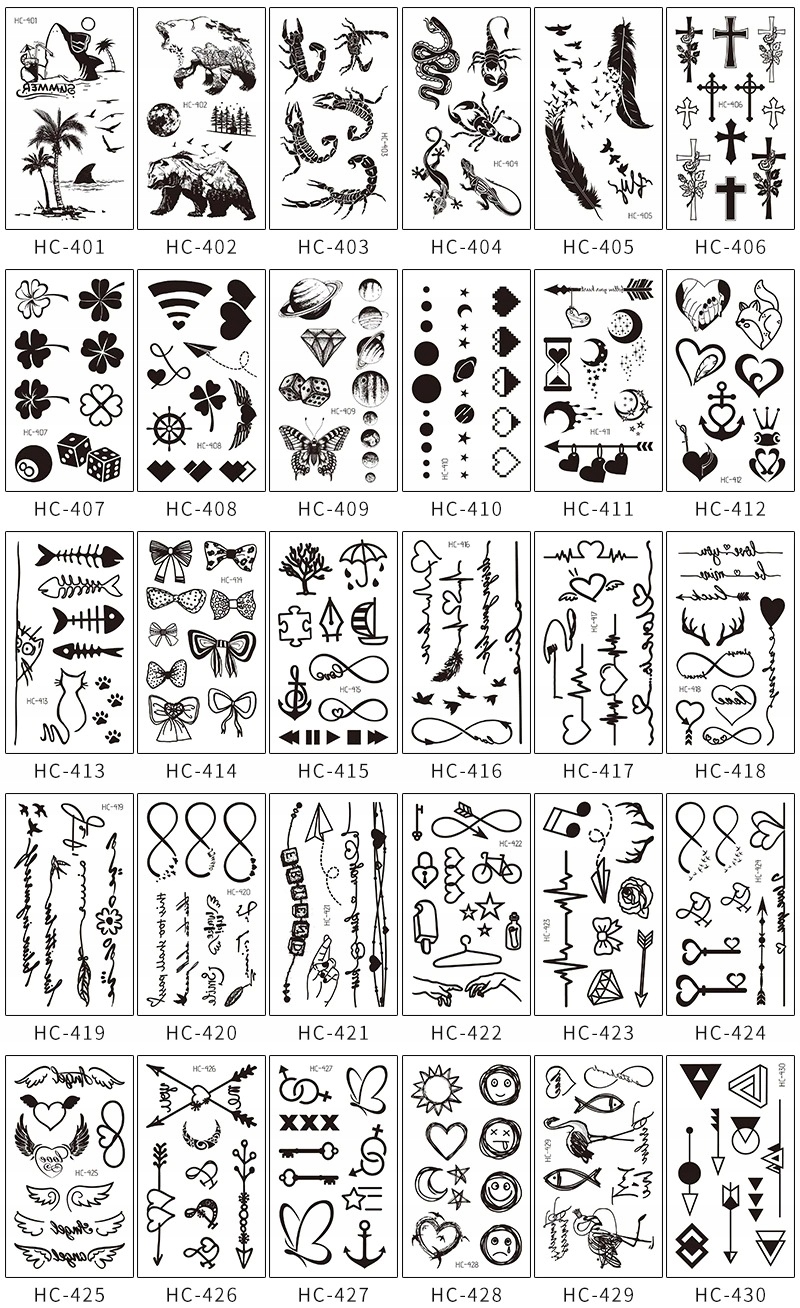 Tetovačky - Dočasné tetovanie Waspendy Finger Words Tatto