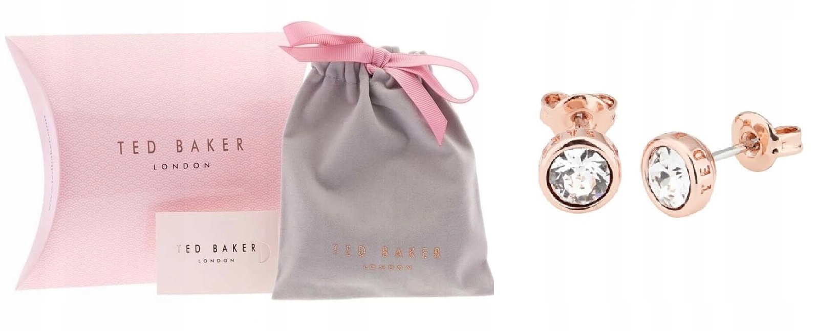 Náušnice Ted Baker Swarovski Step oceľ