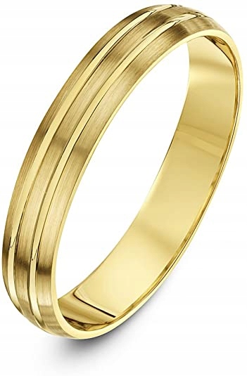THEIA RIM RING 4 mm unisex veľkosť 13 (16,9 mm) ZLATO 9ct