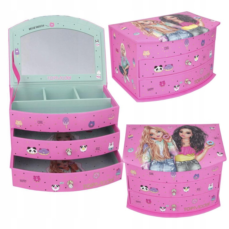 TOP MODEL Veľké zrkadlové šperky CASE