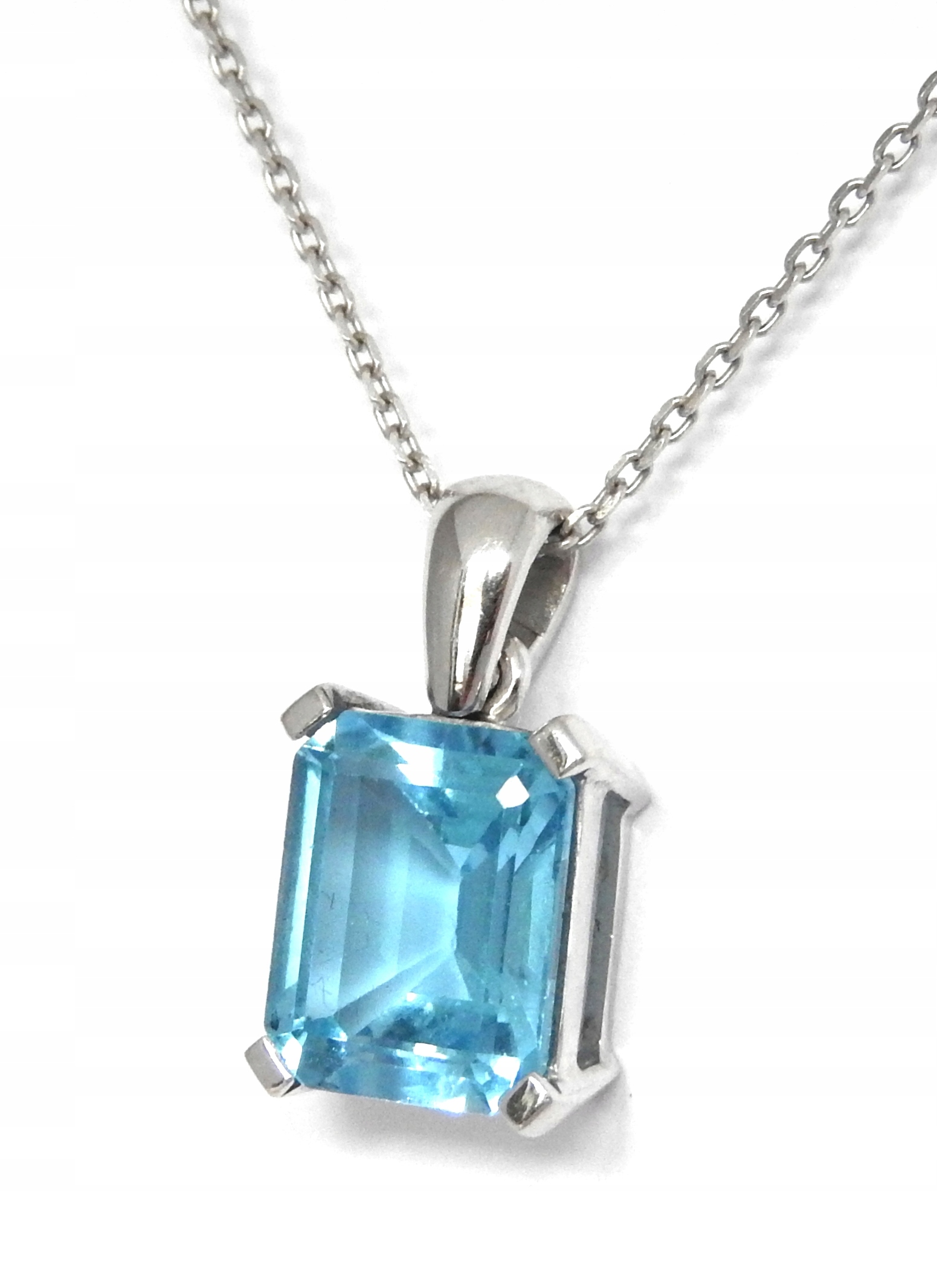 Topaz Chain 45 cm biele zlato 585 set