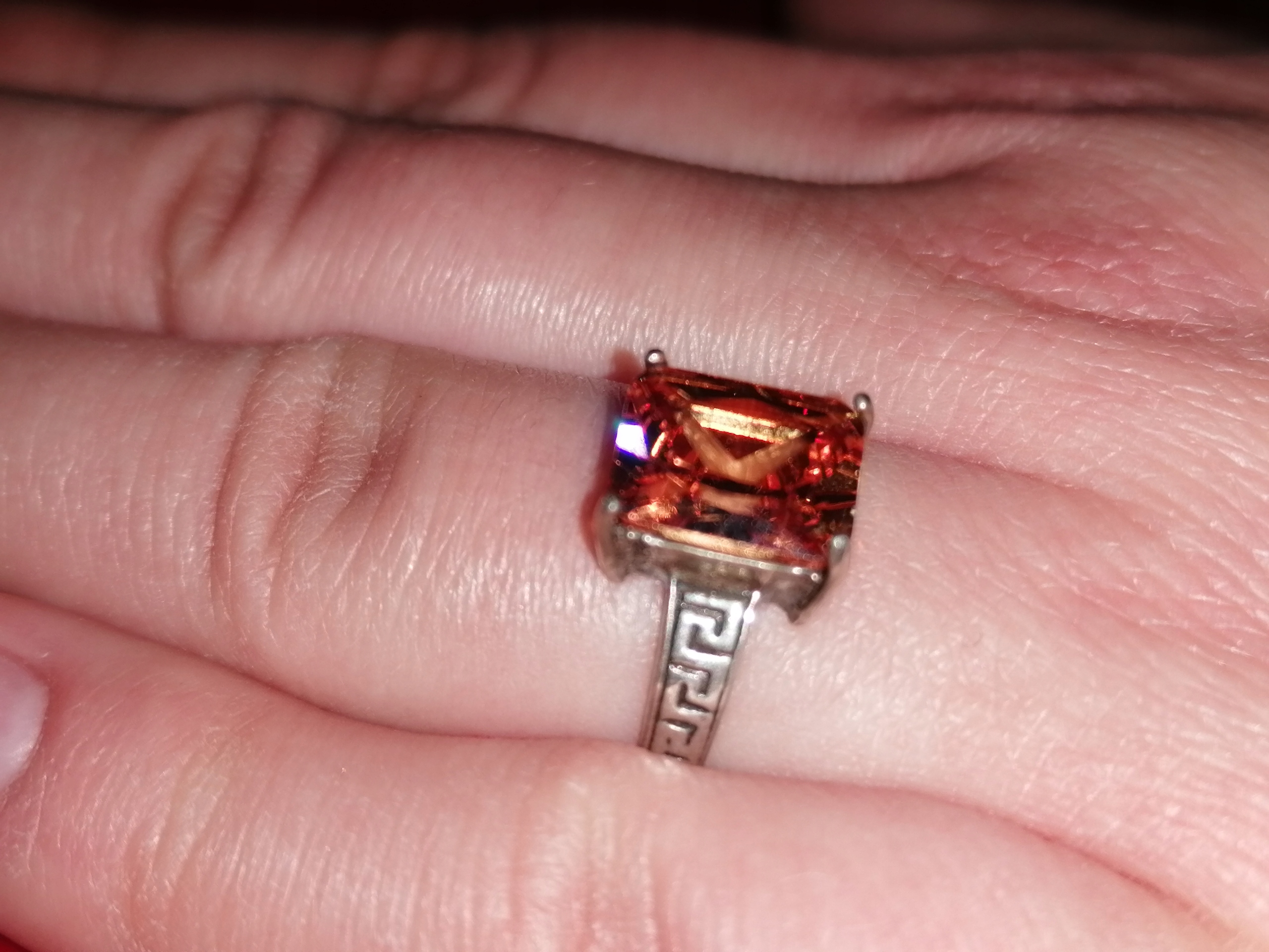 ZLATÝ TOPAZ Prsteň strieborný 925 grécky NOVINKA