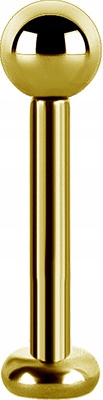 TYTAN GOLD labret 1,2x12 gulička 4mm int. 4mm disk