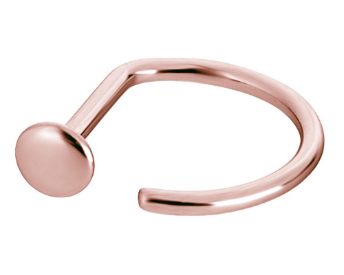 TYTAN ROSE GOLD rovný kruh 0,8x8 OTVORENÉ NOSEROVANIE