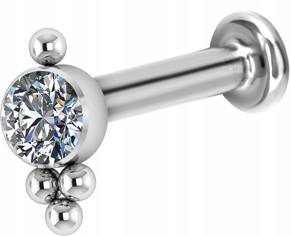 TYTAN labret 1,2x6 klastrový disk 3mm M06 WH 4mm