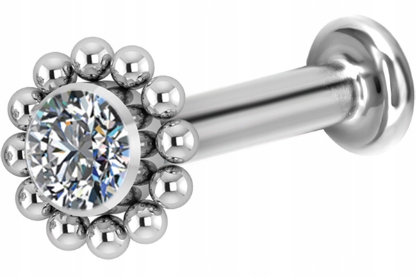 TYTAN labret 1,2x6 klastrový disk 3mm M13 WH 3mm
