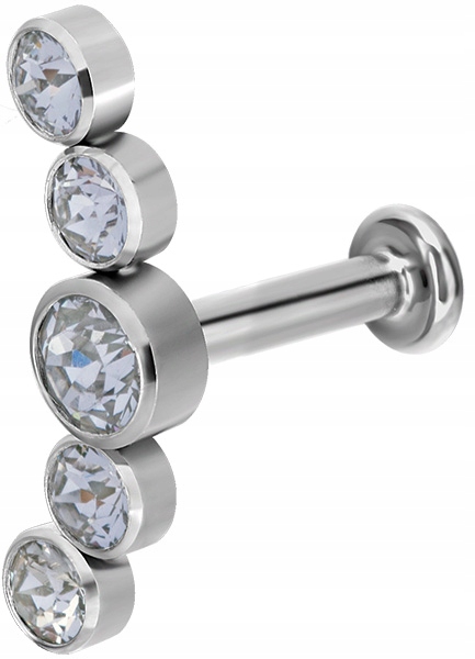 TYTAN labret 1,2x6 cluster jednostranný M03 WH