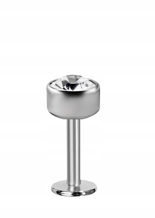 TYTAN labret 1,2x6 ornament 4mm CZ disk 3mm