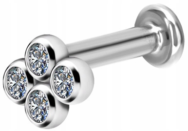 TYTAN labret 1,2x8 klaster jedna strana M16 WH 2,5mm
