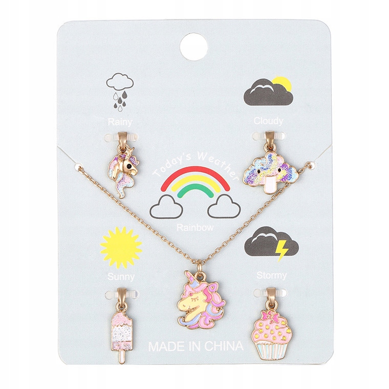Ľadový koláč pre deti dúhový náhrdelník Choker