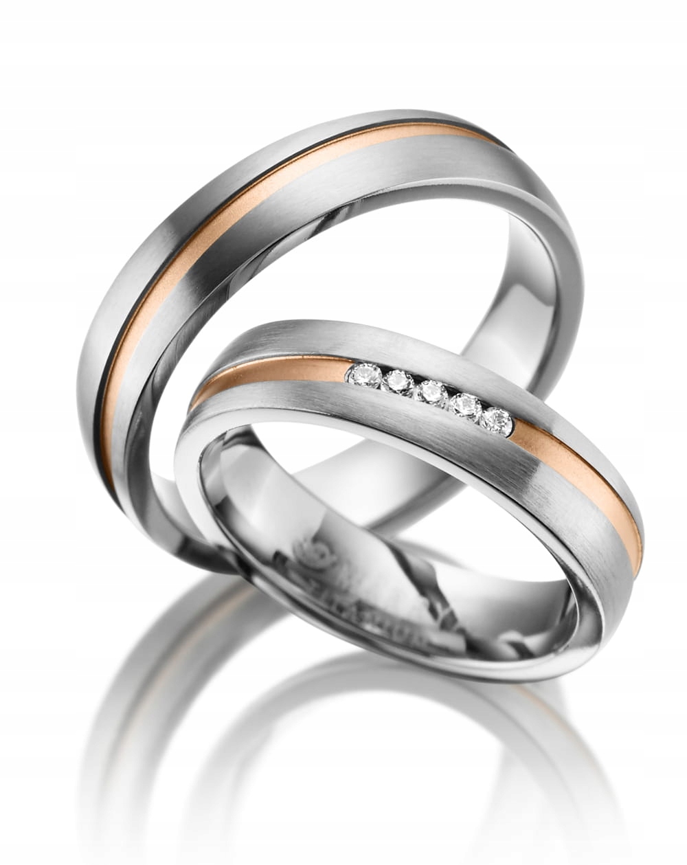 Titanie Wedding Rings Ti-18 Rose Gold