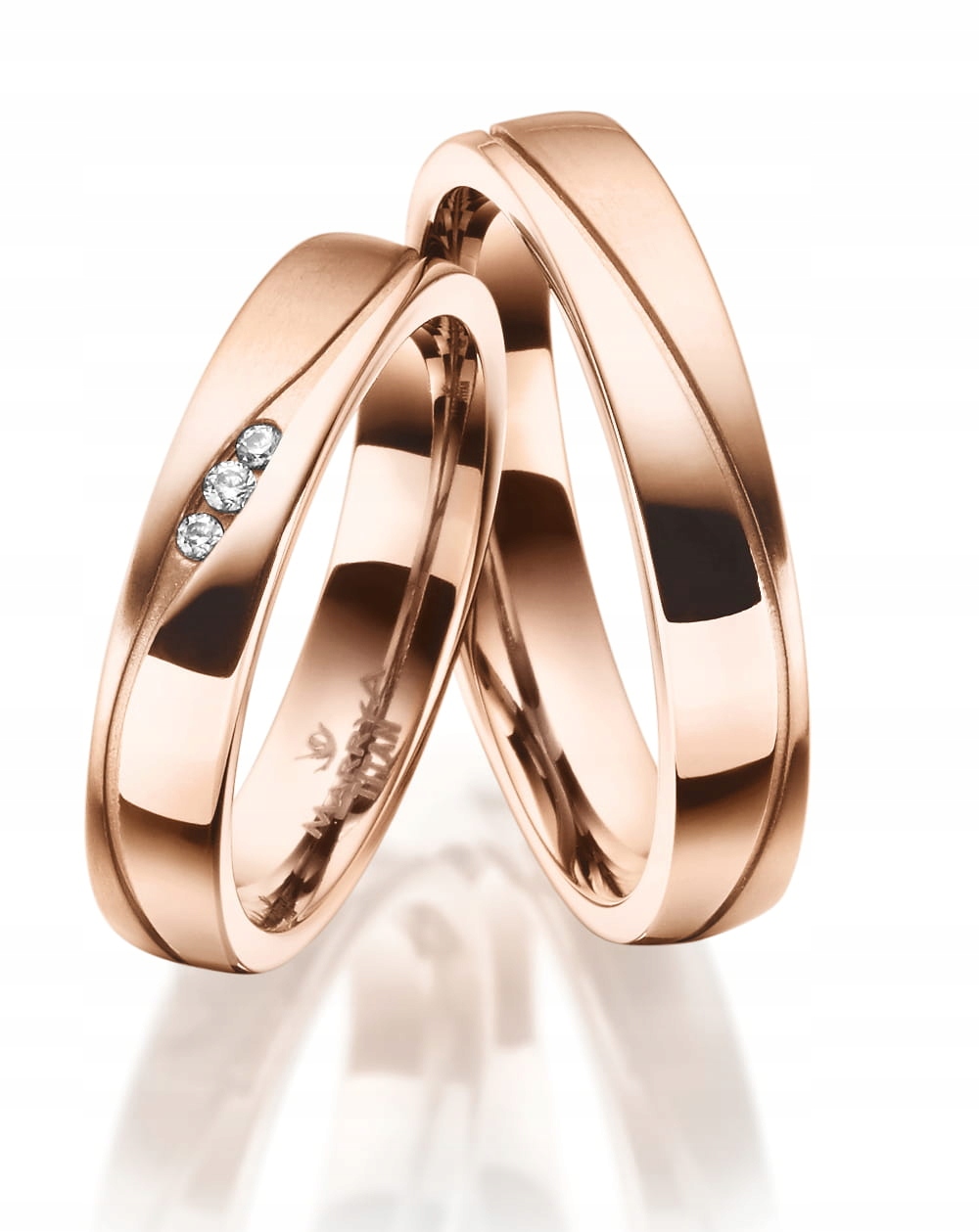 Titanie Wedding Rings TI-36 Rose Gold