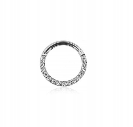 Titánový ozdobný kruh CLICKER daith septum 1,2 / 10